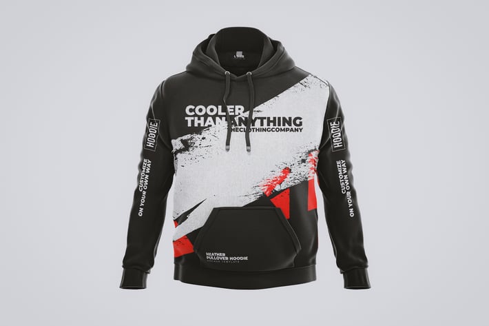 Heather Pullover Hoodie Mockup Template