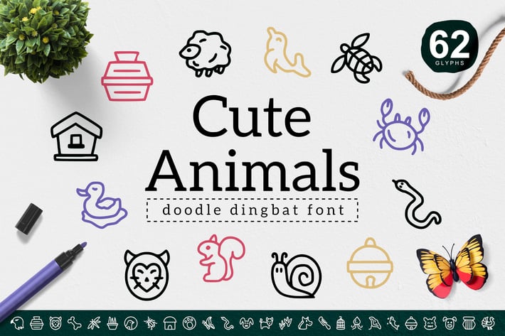 Cute Animals Dingbat
