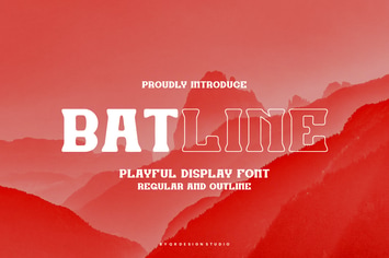 Batline - Font Duo & Outline Font