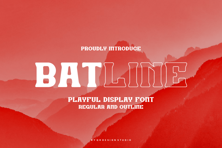 Batline - Font Duo & Outline Font