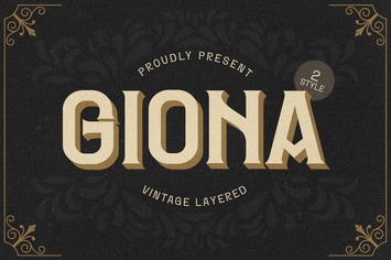 Giona Layered - Classic Vintage Style Serif 