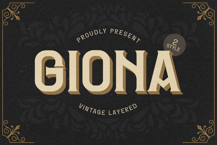 Giona Layered - Classic Vintage Style Serif 