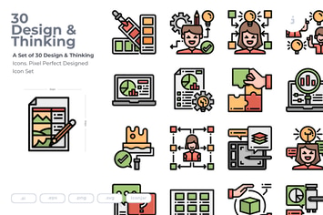 30 Design and Thinking Icons