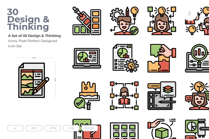 30 Design and Thinking Icons