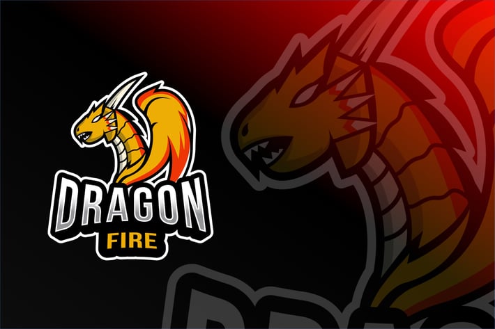 Dragon Fire Esport Logo Template
