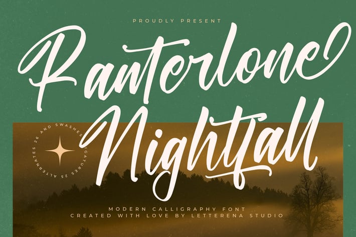 Ranterlone Nightfall Modern Calligraphy Font