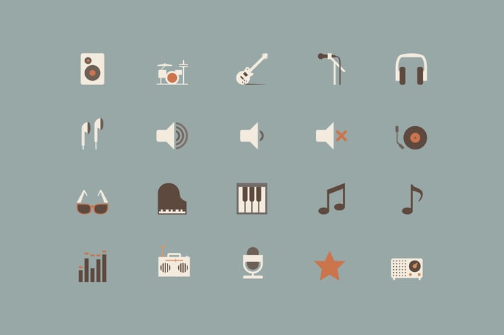 Music Color Icons