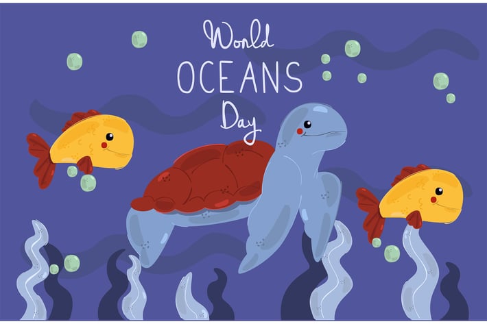 World Ocean Day Concept Illustration (2)