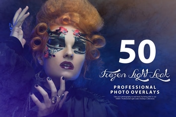 50 Frozen Light Leak Photo Overlays
