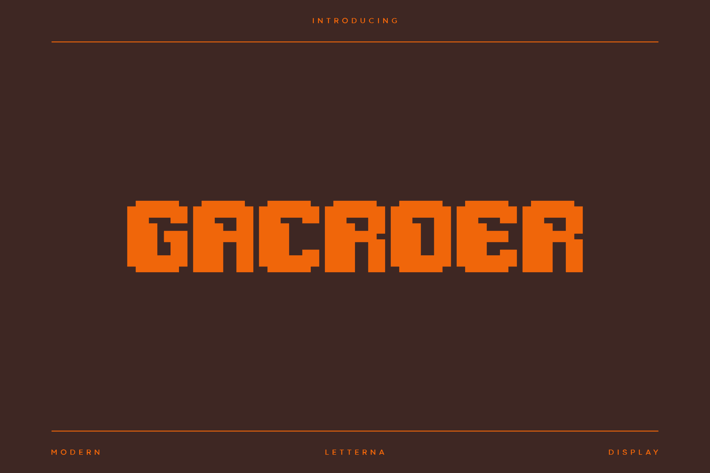 Gacroer - Modern Pixels Font