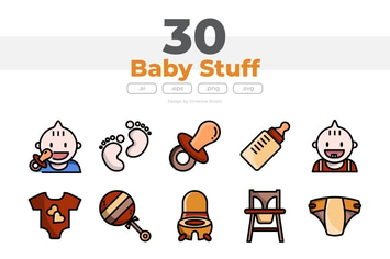30 Baby Stuff Icons