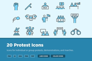 20 Protest Icons