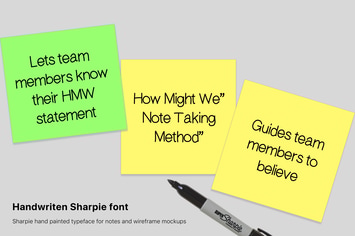Handwritten font "Sharpie" for notes