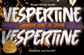 Vespertine - Strong Rough Brush Font