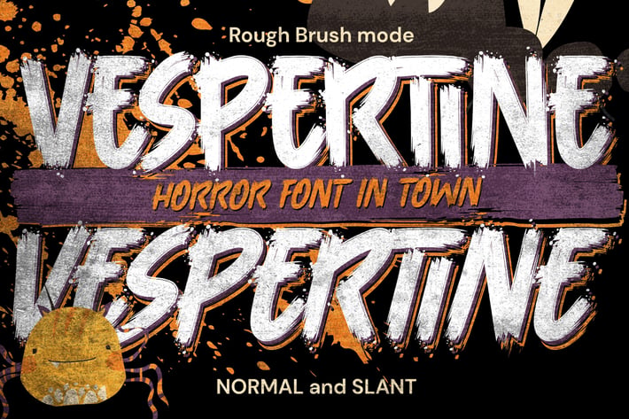 Vespertine - Strong Rough Brush Font