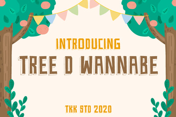 Tree D Wannabe - Kids Block Font