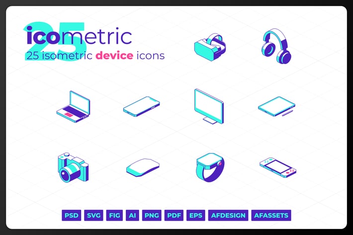 Isometric Device Icons - Icometric