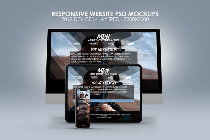 Responsive Website PSD Mock-ups 2019
