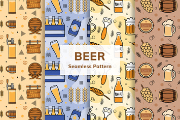 Beer Seamless Pattern