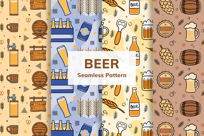 Beer Seamless Pattern