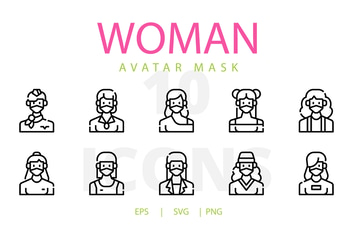 Woman avatar mask