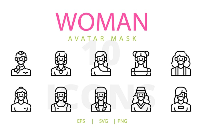 Woman avatar mask