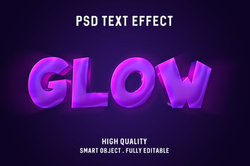 Pink glow text effect