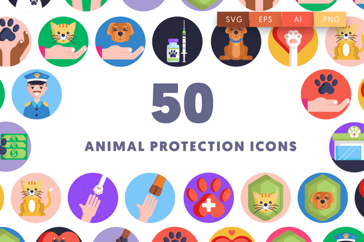 50 Animal Protection Icons