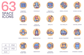 Space Icons Rounded Style