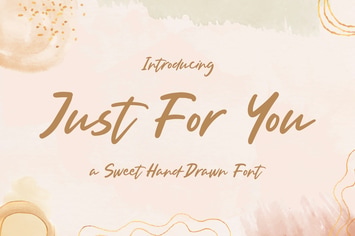 Just For You - Sweet Hand Drawn Font