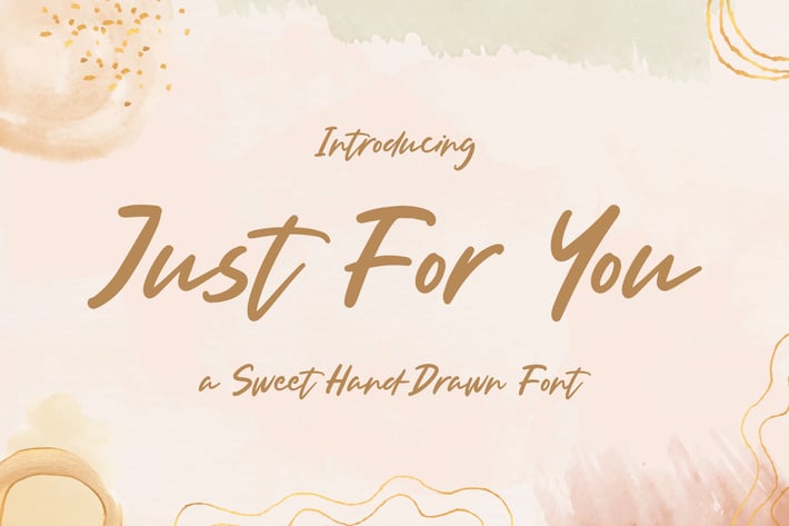 Just For You - Sweet Hand Drawn Font