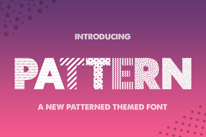 Pattern Silhouette Font