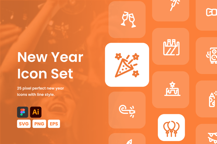 New Year Icon Set