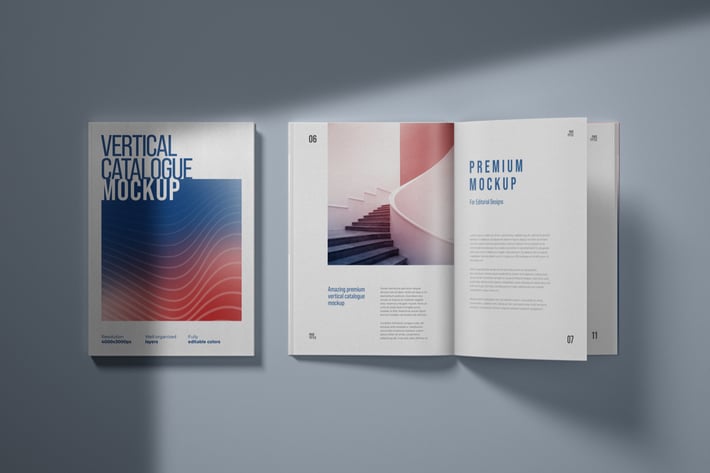 Vertical Catalogue, Magazine Mockup