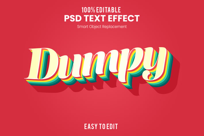 DUMPY - 3D Text Effect PSD
