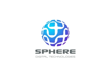 Logo Sphere Circle Chip DNA Electronics Global