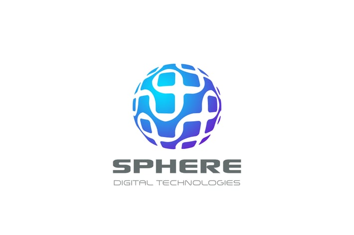 Logo Sphere Circle Chip DNA Electronics Global