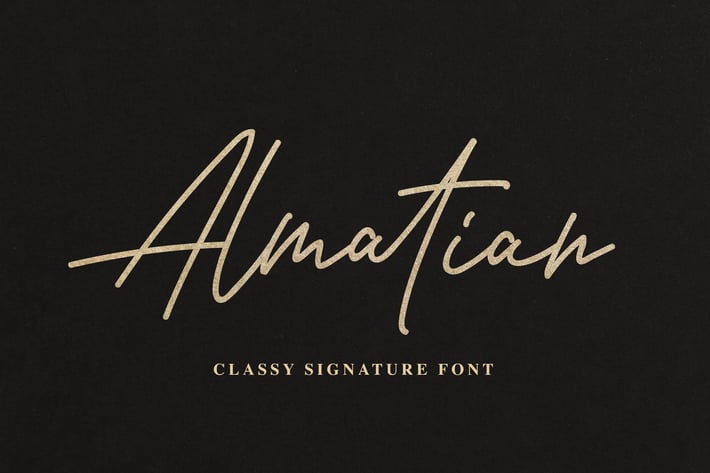 Almatian - Classy Signature Font