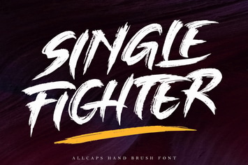 Single Fighter - Strong Brush Font