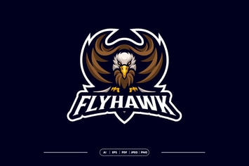 Hawk Mascot Logo