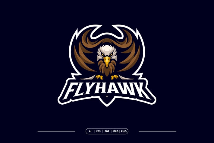 Hawk Mascot Logo