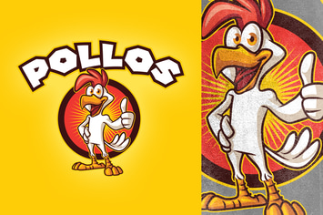 Cartoon Chicken Mascot Logo
