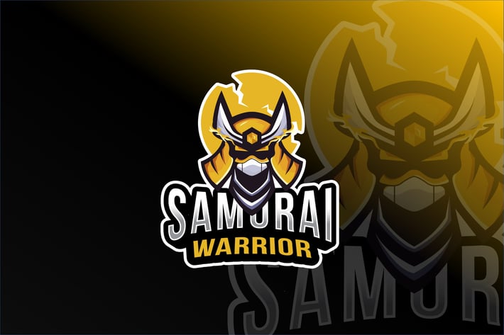Samurai Warrior Esport Logo Template