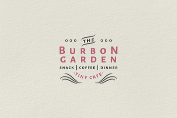 Vintage Badge Logo - Burbon Garden Tiny Cafe