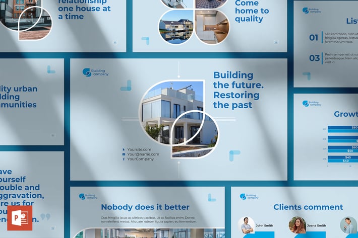 Building Company PowerPoint Presentation Template