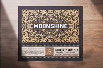 Vintage Liquor Label Packaging Layout 