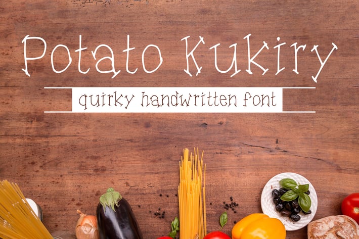 Potato Kukiry - Handwritten Quirky Fun Serif Font