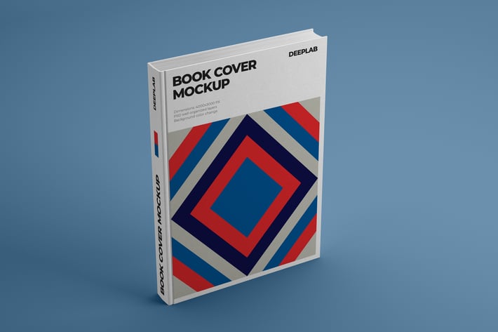 Vertical Book Hardcover Mockup