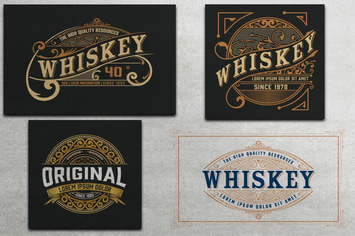 Set of 4 vintage labels  ready for packing