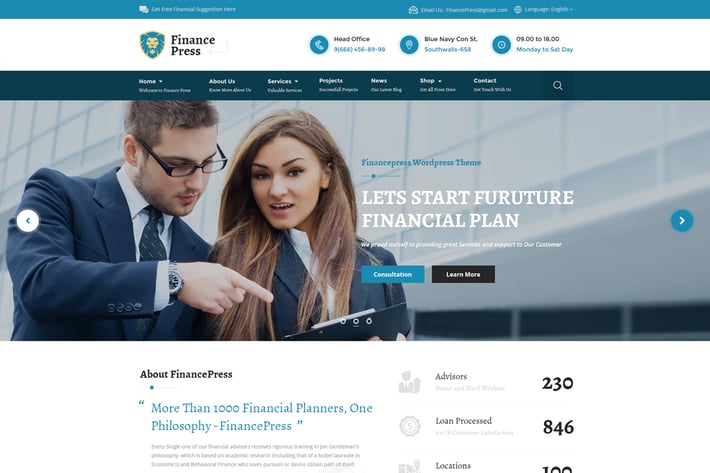 Finance Press - Consulting Business, Finance PSD